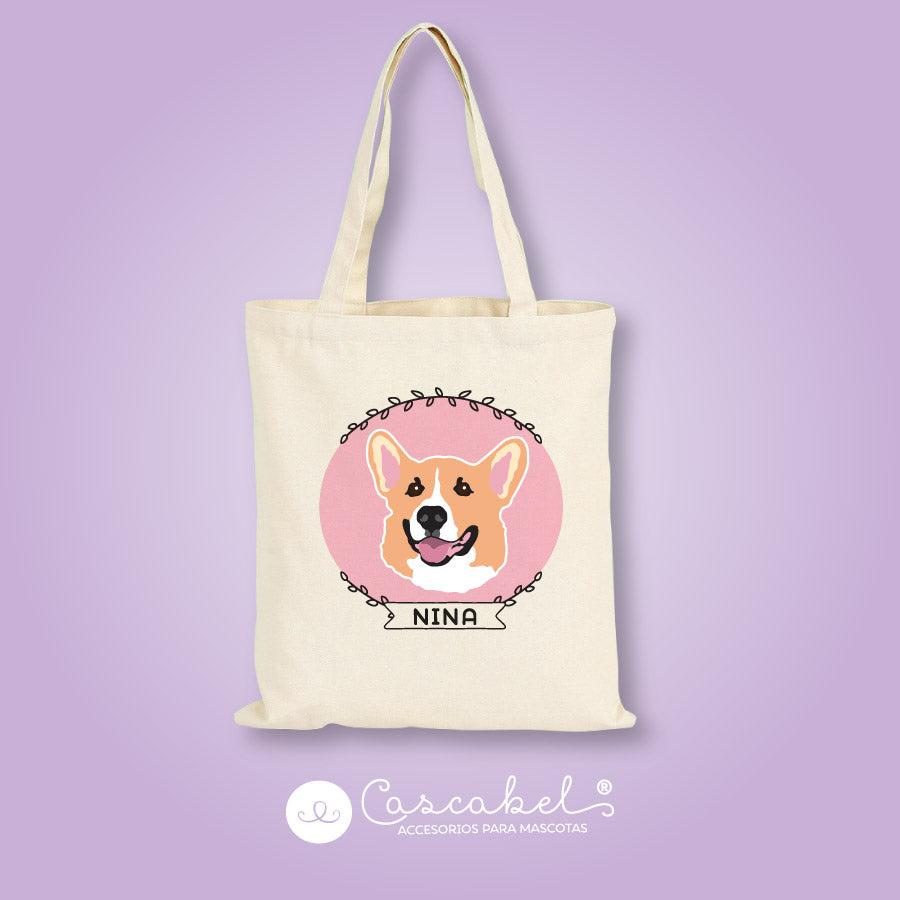 Totebag de tu mascota con ilustración de catálogo